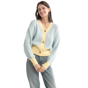 Áo Cardigan Phối Màu Pastel (Pastel Color Block Cardigan)