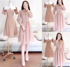 váy công sở dáng xòe dễ thương